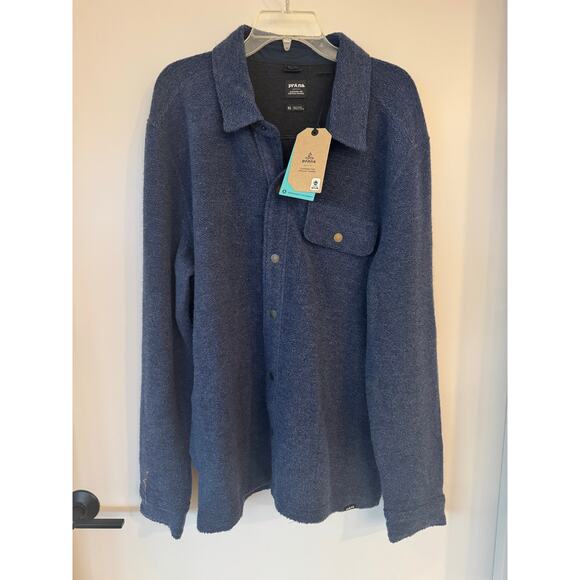 prAna IncrediWool Overshirt XL – Stormy Night Heather – NWT - Picture 2 of 9